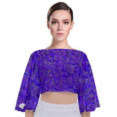 Blur Tie Back Butterfly Sleeve Chiffon Top by artifiart