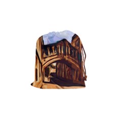 Street Architecture Building Drawstring Pouch (small) by Pakrebo