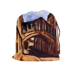 Street Architecture Building Drawstring Pouch (xl) by Pakrebo