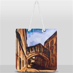 Street Architecture Building Full Print Rope Handle Tote (large) by Pakrebo