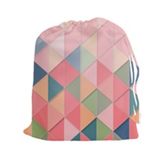 Background Geometric Triangle Drawstring Pouch (xxl) by Pakrebo