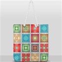 Tiles Pattern Background Colorful Full Print Rope Handle Tote (Large) View2