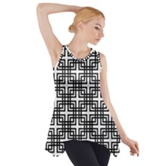 Pattern Vector Halftone Wallpaper Side Drop Tank Tunic by Pakrebo
