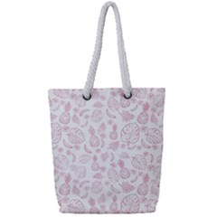 Tropical Pattern Full Print Rope Handle Tote (small) by Valentinaart
