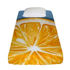Pop Art Orange  Fitted Sheet (single Size) by Valentinaart