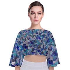 Winter Tie Back Butterfly Sleeve Chiffon Top by artifiart