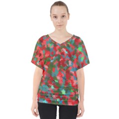 Redness V-neck Dolman Drape Top by artifiart
