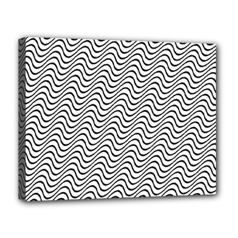 Wave Wave Lines Diagonal Seamless Canvas 14  X 11  (stretched) by Pakrebo