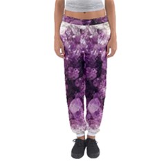 Amethyst Purple Violet Geode Slice Women s Jogger Sweatpants by genx