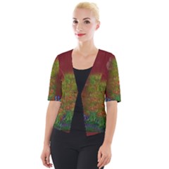 Trees Cropped Button Cardigan by PurpleDuckyDesigns