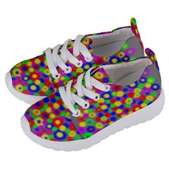 Neon Dots Kids  Lightweight Sports Shoes by PurpleDuckyDesigns