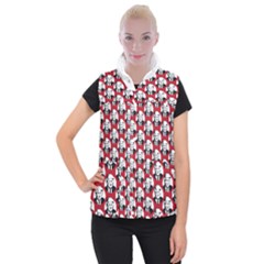 Trump Retro Face Pattern Maga Red Us Patriot Women s Button Up Vest by snek