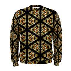 Pattern Stained Glass Triangles Men s Sweatshirt by Pakrebo