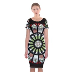 Color Light Glass Classic Short Sleeve Midi Dress by Pakrebo