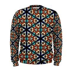 Church Window Stained Glass Texture Men s Sweatshirt by Pakrebo