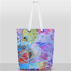 Wallpaper Stained Glass Full Print Rope Handle Tote (small) by Pakrebo