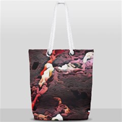 Texture Art Design Pattern Full Print Rope Handle Tote (small) by Pakrebo