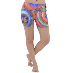 Swirl Vortex Emoji Cyclone Motion Lightweight Velour Yoga Shorts by Pakrebo