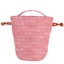 Background Polka Dots Pink Drawstring Bucket Bag View1