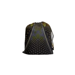Fractal Hexagon Geometry Hexagonal Drawstring Pouch (xs) by Mariart