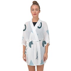 Shape Vector Triangle Half Sleeve Chiffon Kimono by Mariart