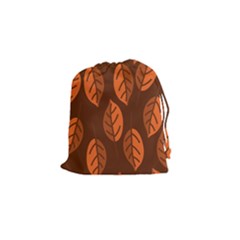 Pattern Leaf Plant Drawstring Pouch (small) by Mariart