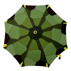 Mosaic Structure Background Tile Hook Handle Umbrellas (large) by Pakrebo