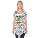 Desktop Pattern Art Graphic Design Short Sleeve Tunic  View1