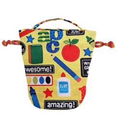 Fabric Cloth Textile Clothing Drawstring Bucket Bag by Pakrebo