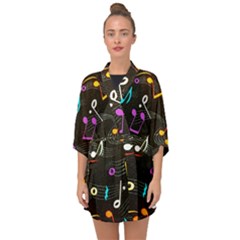 Fabric Cloth Textile Clothing Half Sleeve Chiffon Kimono by Pakrebo