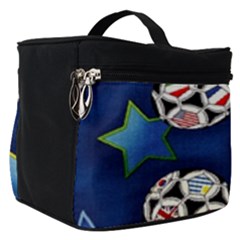 Textile Football Soccer Fabric Make Up Travel Bag (small) by Pakrebo