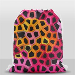 Mosaic Structure Pattern Background Drawstring Bag (small) by Pakrebo