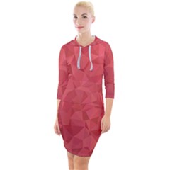 Triangle Background Abstract Quarter Sleeve Hood Bodycon Dress by Mariart