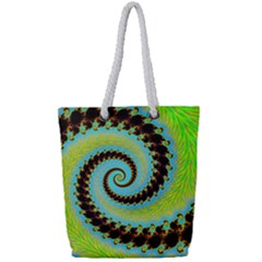 Fractal Julia Mandelbrot Art Full Print Rope Handle Tote (small) by Pakrebo