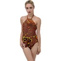 Fractal Julia Mandelbrot Art Go with the Flow One Piece Swimsuit View1