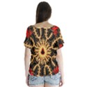 Fractal Julia Mandelbrot Art V-Neck Flutter Sleeve Top View2
