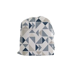 Geometric Triangle Modern Mosaic Drawstring Pouch (medium) by Pakrebo