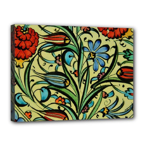 Mosaic Tile Art Ceramic Colorful Canvas 16  X 12  (stretched) by Pakrebo