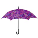 Pink Triangle Background Abstract Hook Handle Umbrellas (Large) View3
