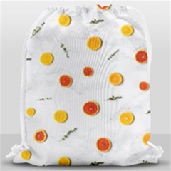Citrus Thyme Drawstring Bag (large) by WensdaiAmbrose