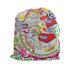 Supersonic Pyramid Protector Angels Drawstring Pouch (xxl) by chellerayartisans