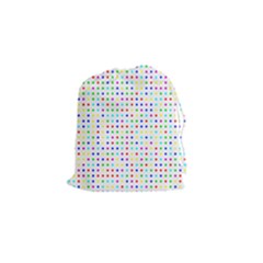 Dots Color Rows Columns Background Drawstring Pouch (small) by Pakrebo