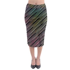 Pattern Abstract Desktop Fabric Midi Pencil Skirt by Pakrebo