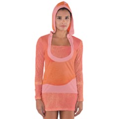 Coral Watercolor Long Sleeve Hooded T-shirt by TopitOff