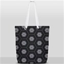 Geometric Pattern - Black Full Print Rope Handle Tote (Small) View1