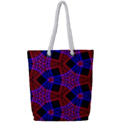 Pattern Line Full Print Rope Handle Tote (small) by Mariart
