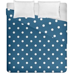 Polka Dot - Turquoise  Duvet Cover Double Side (california King Size) by WensdaiAmbrose