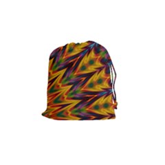 Background Abstract Texture Chevron Drawstring Pouch (small) by Mariart