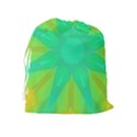 Kaleidoscope Background Green Drawstring Pouch (XL) View2