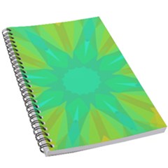 Kaleidoscope Background Green 5 5  X 8 5  Notebook by Mariart